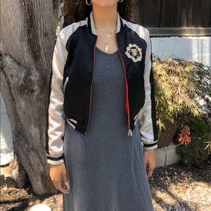 IT Jeans Satin Reversible Bomber Size Large